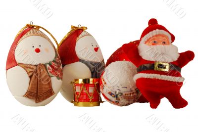 Preparation for christmas holidays, christmas-tree decorations