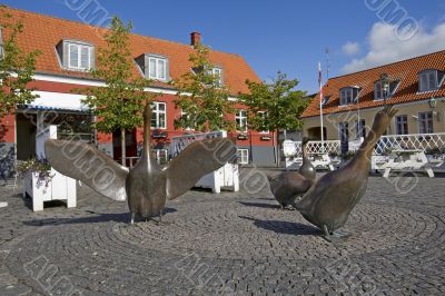 Main place Akirkeby, Bornholm, Denmark