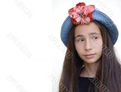 Girl next door in a hat