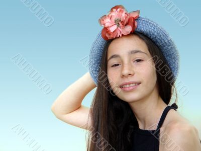 Girl next door in a hat