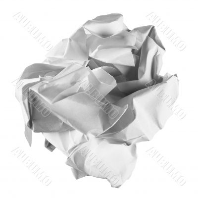 The crumpled sheet of paper