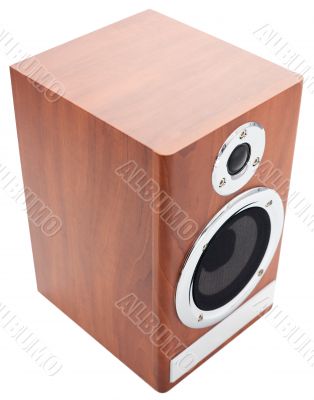 Acoustic speaker on a white