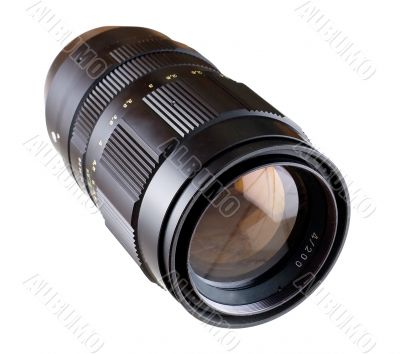 Lens on white