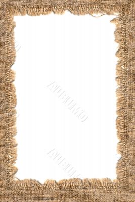 Frame made of a sacking
