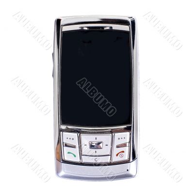 Silvery cellular telephone