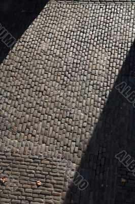 cobblestone paving