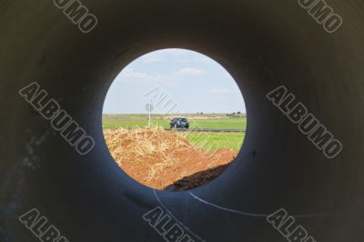 hole to the road