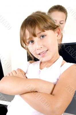 beautiful girl looking to camera