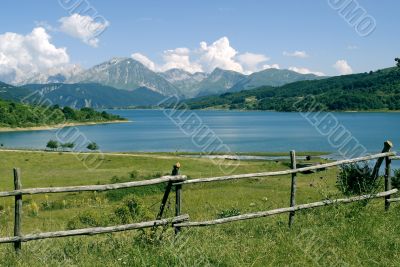 Lake of Campotosto in Abruzzi