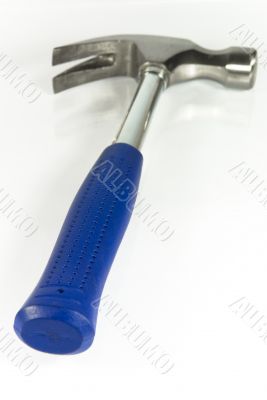 Hammer with blue handle