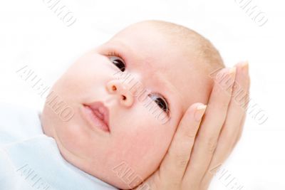 Baby on a mother hands