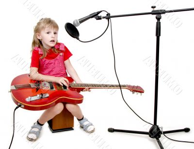 girl in audio studio