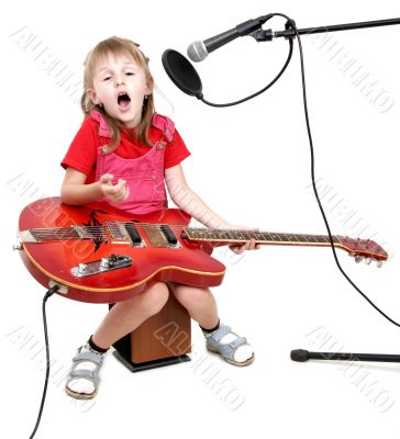 girl in audio studio