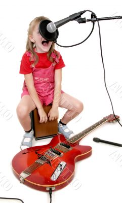 girl in audio studio