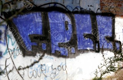 wall with graffiti