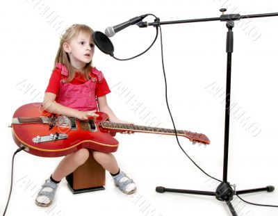 girl in audio studio