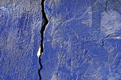 cracks on painted wall