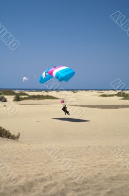 paraglider landing