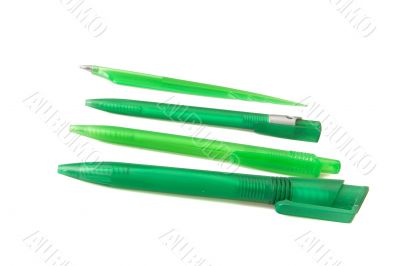 Green pens