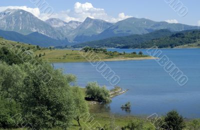 Lake of Campostosto in Abruzzi