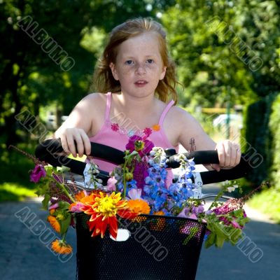 bike with flowers