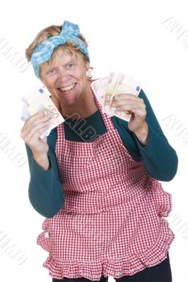Housewife with money