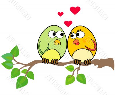 Birdies in love