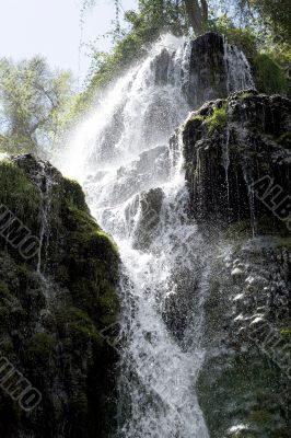 waterfall on the rocks