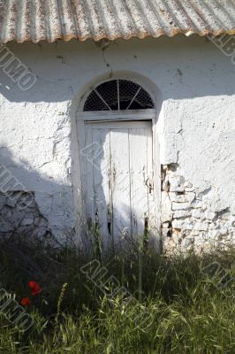 white wood small door