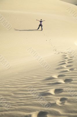 woman at the sand