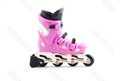 pink rollerscates isolated on a white background