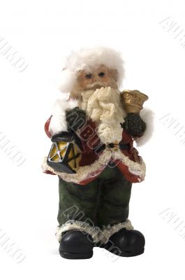 santa claus with light and bell