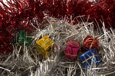 christmas decoration with small presents