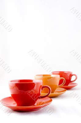 cup and saucer isolated on white background