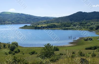 Lake of Campotosto in Abruzzi