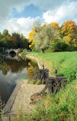 Old pier in old park