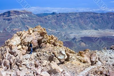 On the top of volcano