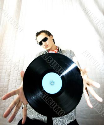 DJ Roman Kravtsov and Vinyl Disc