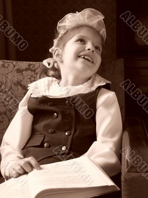 smiling schoolgirl