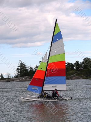 Yacht in the sea
