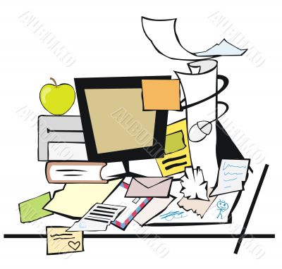 Messy desk