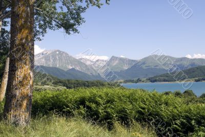 Lake of Campotosto in Abruzzi