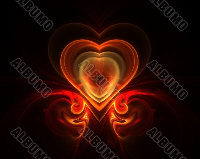 Fractal fire heart