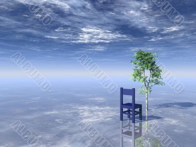 tree and chair