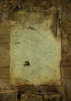 crusty wood parchment