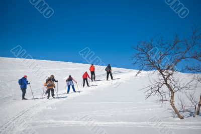 Skiing up the hill 3