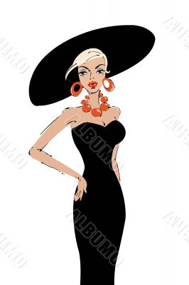Lady in black