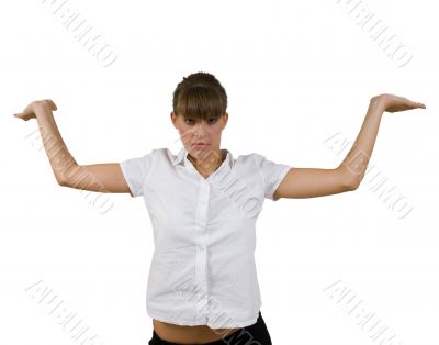 lady exercising yoga with palms up