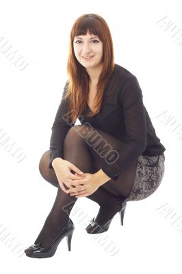sitting woman
