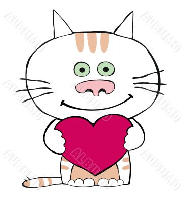 Valentine cat